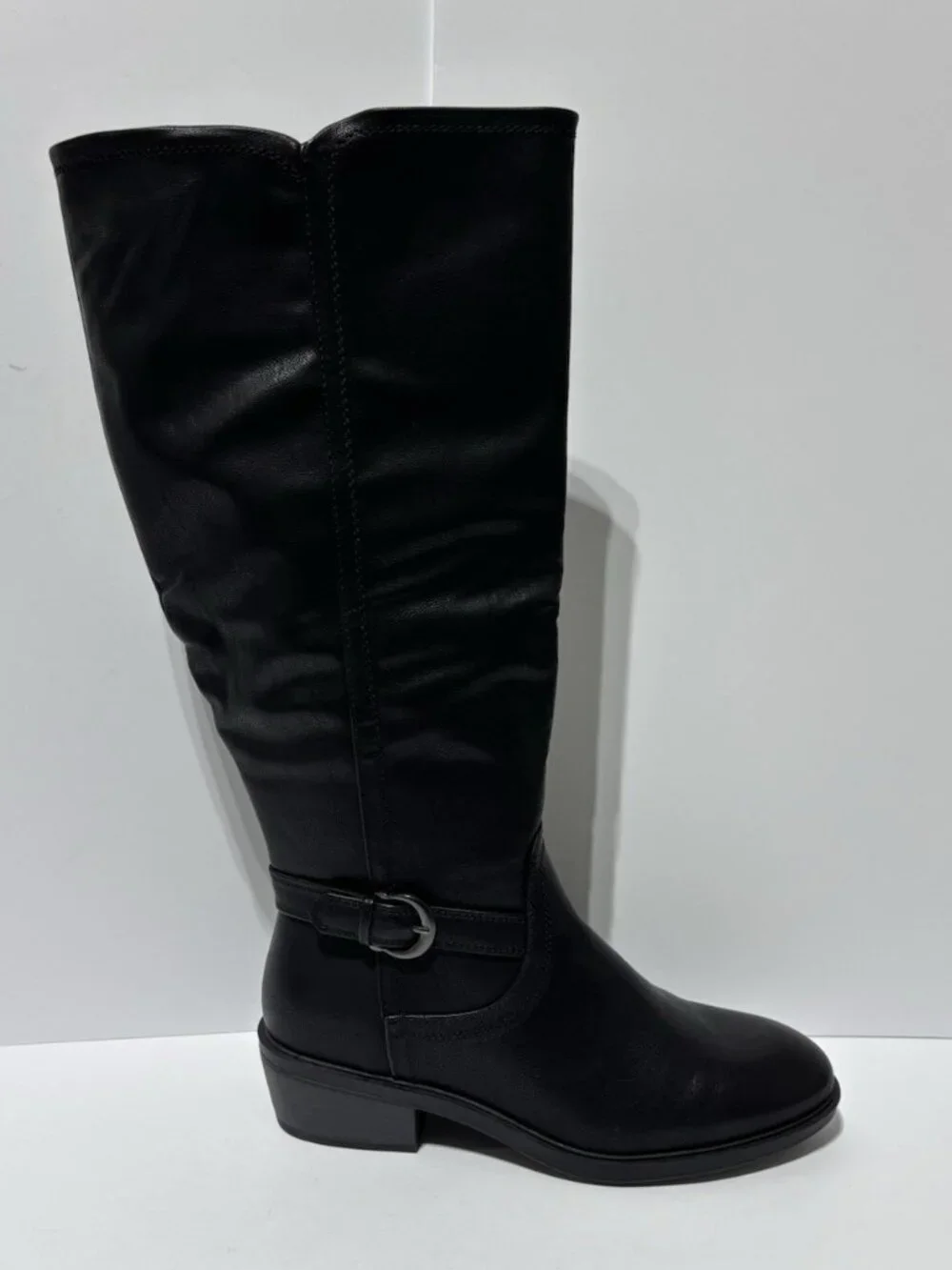 Baretraps Women’s Nena Black Riding Boots, Size 9W, Wide Calf